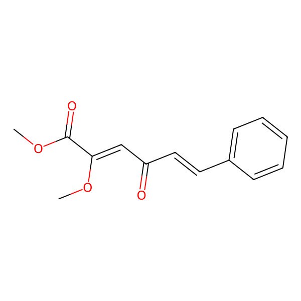 2D Structure of Methyl 2-methoxy-4-oxo-6-phenylhexa-2,5-dienoate 2D Structure of Methyl 2-methoxy-4-oxo-6-phenylhexa-2,5-dienoate