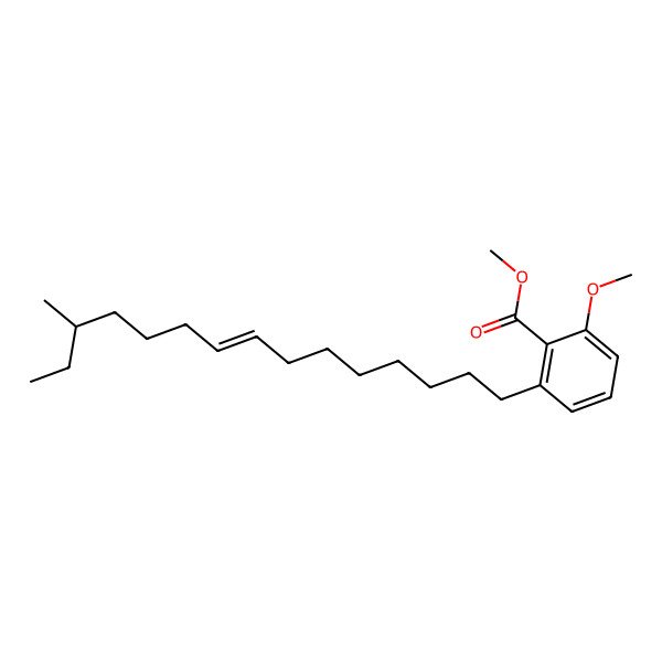 2D Structure of methyl 2-methoxy-6-[(Z,13S)-13-methylpentadec-8-enyl]benzoate