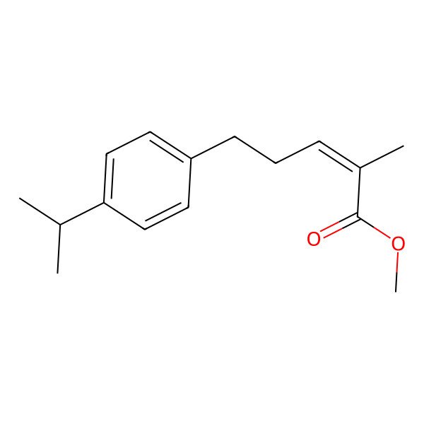 2D Structure of Methyl 2-methyl-5-(4-propan-2-ylphenyl)pent-2-enoate