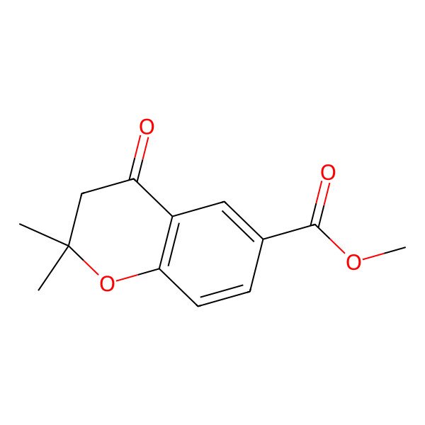 2D Structure of Methyl 2,2-dimethyl-4-oxochroman-6-carboxylate