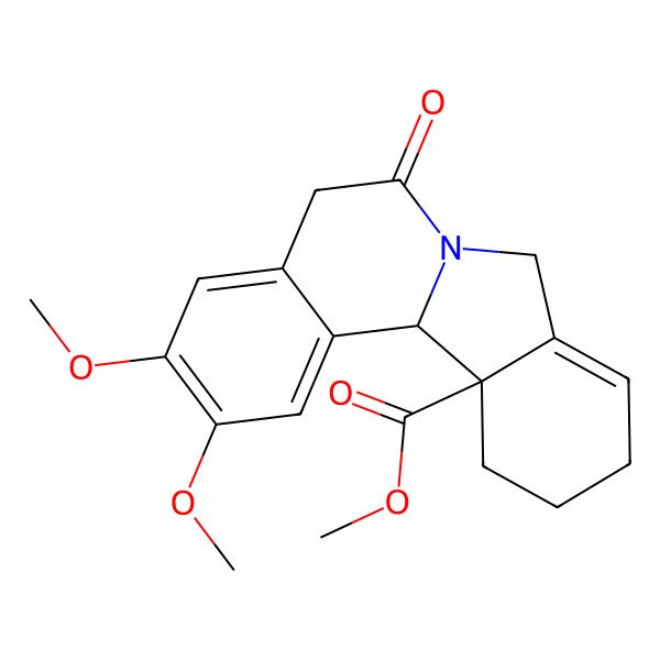 2D Structure of Methyl 2,3-dimethoxy-6-oxo-5,8,10,11,12,12b-hexahydroisoindolo[1,2-a]isoquinoline-12a-carboxylate