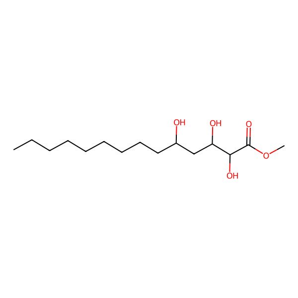 2D Structure of Methyl-2,3,5-trihydroxytetradecanoate