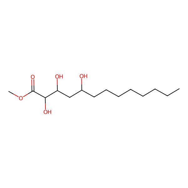 2D Structure of Methyl 2,3,5-trihydroxytridecanoate
