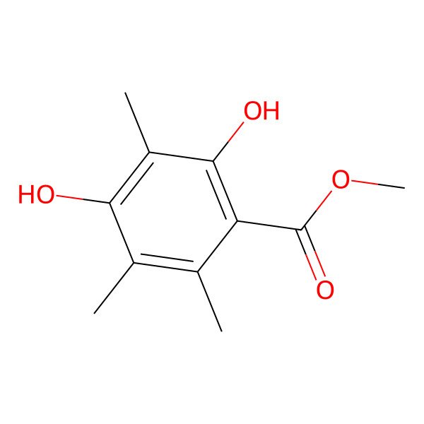 2D Structure of Methyl 2,4-dihydroxy-3,5,6-trimethylbenzoate
