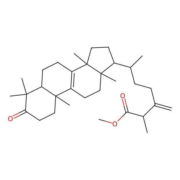 2D Structure of Methyl 24-methylene-3-oxolanost-8-en-26-oic ester