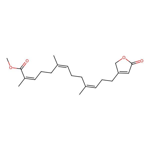 2D Structure of methyl 2,6,10-trimethyl-13-(5-oxo-2H-furan-3-yl)trideca-2,6,10-trienoate