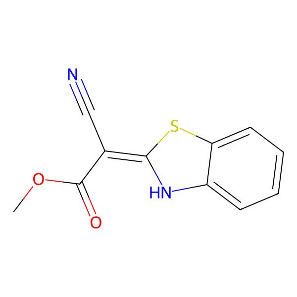 2D Structure of methyl (2E)-1,3-benzothiazol-2(3H)-ylidene(cyano)acetate