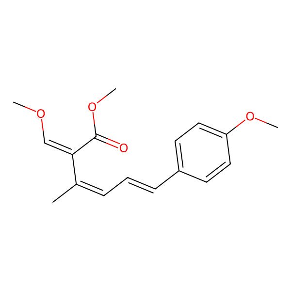 2D Structure of methyl (2E,3E,5E)-2-(methoxymethylidene)-6-(4-methoxyphenyl)-3-methylhexa-3,5-dienoate