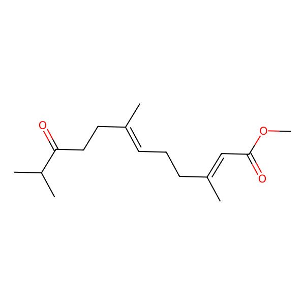 2D Structure of methyl (2E,6E)-3,7,11-trimethyl-10-oxododeca-2,6-dienoate