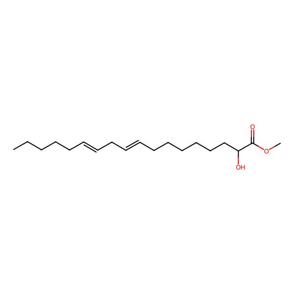 2D Structure of methyl (2R)-2-hydroxyoctadeca-9,12-dienoate