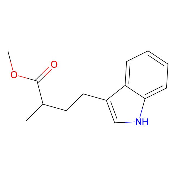2D Structure of Methyl (2r)-4-(1h-indol-3-yl)-2-methylbutanoate 2D Structure of Methyl (2r)-4-(1h-indol-3-yl)-2-methylbutanoate