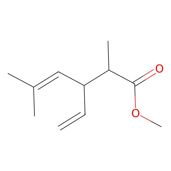 2D Structure of methyl (2R,3S)-3-ethenyl-2,5-dimethylhex-4-enoate