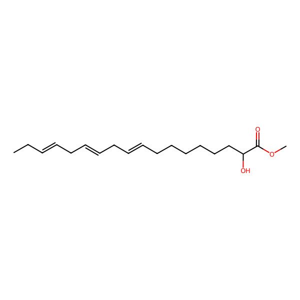 2D Structure of methyl (2R,9Z,12Z,15Z)-2-hydroxyoctadeca-9,12,15-trienoate