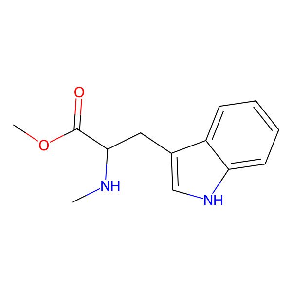 2D Structure of Methyl (2S)-3-(1H-indol-3-YL)-2-(methylamino)propanoate