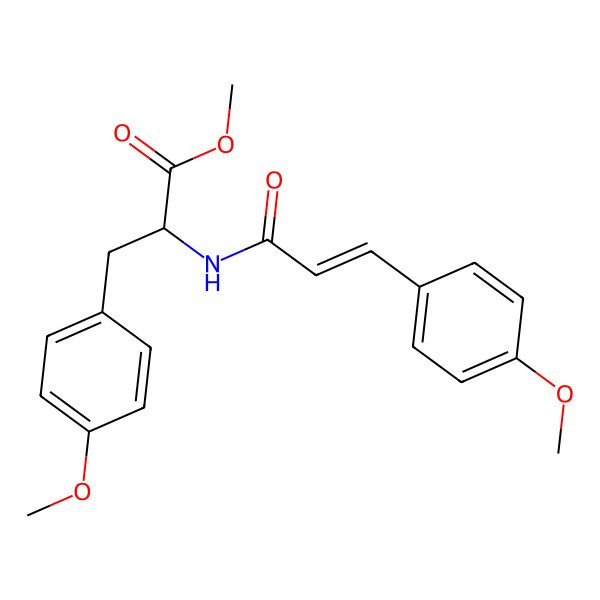 2D Structure of methyl (2S)-3-(4-methoxyphenyl)-2-[[(Z)-3-(4-methoxyphenyl)prop-2-enoyl]amino]propanoate