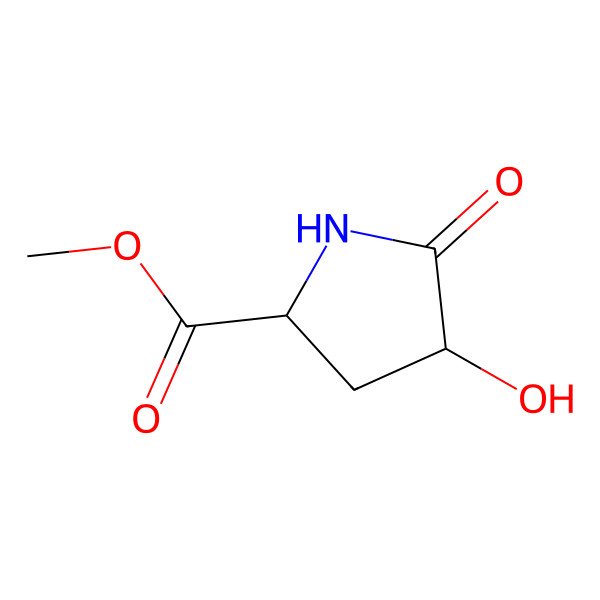 2D Structure of Methyl (2S,4R)-4-Hydroxy-5-oxopyrrolidine-2-carboxylate