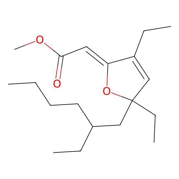 2D Structure of Methyl (2z,6r,8s)-3,6-epoxy-4,6,8-triethyldodeca-2,4-dienoate