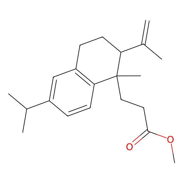 2D Structure of methyl 3-(1-methyl-6-propan-2-yl-2-prop-1-en-2-yl-3,4-dihydro-2H-naphthalen-1-yl)propanoate 2D Structure of methyl 3-(1-methyl-6-propan-2-yl-2-prop-1-en-2-yl-3,4-dihydro-2H-naphthalen-1-yl)propanoate