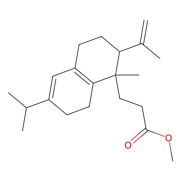 2D Structure of methyl 3-(1-methyl-6-propan-2-yl-2-prop-1-en-2-yl-3,4,7,8-tetrahydro-2H-naphthalen-1-yl)propanoate 2D Structure of methyl 3-(1-methyl-6-propan-2-yl-2-prop-1-en-2-yl-3,4,7,8-tetrahydro-2H-naphthalen-1-yl)propanoate