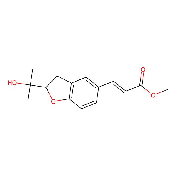 2D Structure of Methyl 3-[2-(2-hydroxypropan-2-yl)-2,3-dihydro-1-benzofuran-5-yl]prop-2-enoate