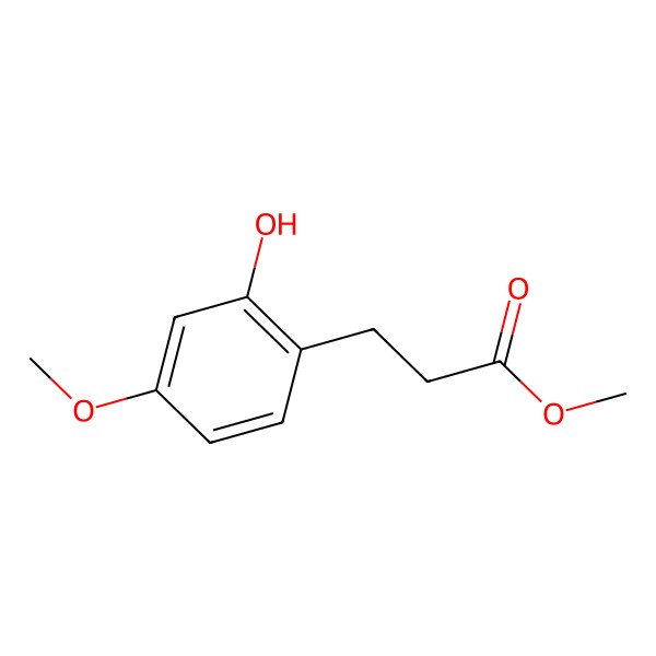 2D Structure of Methyl-3-(2-hydroxy-4-methoxyphenyl)propanoate