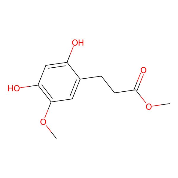 2D Structure of Methyl 3-(2,4-dihydroxy-5-methoxyphenyl)propanoate