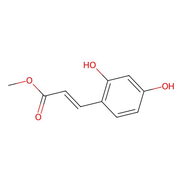 2D Structure of Methyl 3-(2,4-dihydroxyphenyl)prop-2-enoate