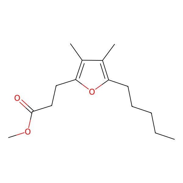 2D Structure of Methyl 3-(3,4-dimethyl-5-pentylfuran-2-yl)propanoate