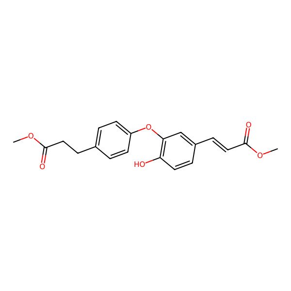 2D Structure of Methyl 3-[4-[2-hydroxy-5-(3-methoxy-3-oxoprop-1-enyl)phenoxy]phenyl]propanoate