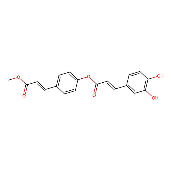 2D Structure of Methyl 3-[4-[3-(3,4-dihydroxyphenyl)prop-2-enoyloxy]phenyl]prop-2-enoate