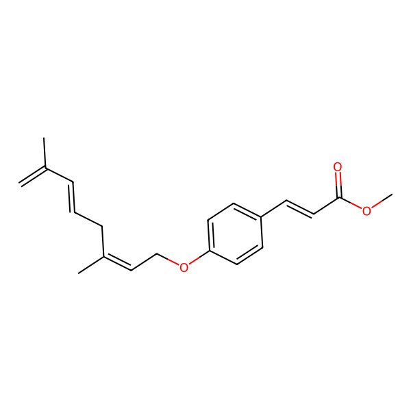 2D Structure of Methyl 3-[4-(3,7-dimethylocta-2,5,7-trienoxy)phenyl]prop-2-enoate
