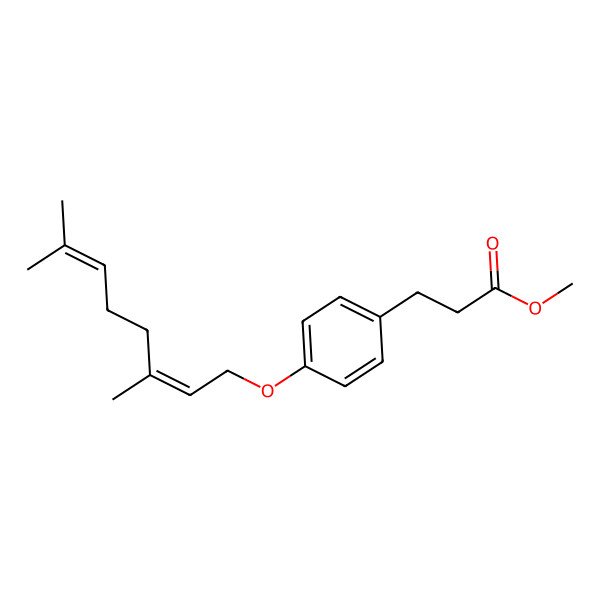 2D Structure of Methyl 3-[4-(3,7-dimethylocta-2,6-dienoxy)phenyl]propanoate