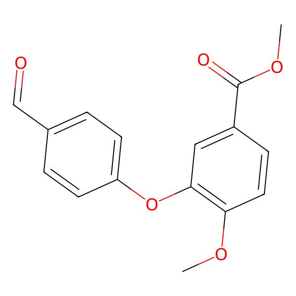 2D Structure of Methyl 3-(4-formylphenoxy)-4-methoxybenzoate