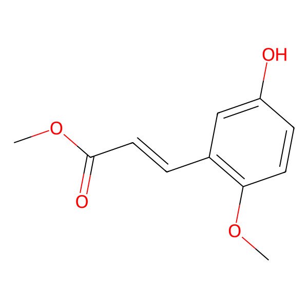 2D Structure of Methyl 3-(5-hydroxy-2-methoxyphenyl)prop-2-enoate 2D Structure of Methyl 3-(5-hydroxy-2-methoxyphenyl)prop-2-enoate