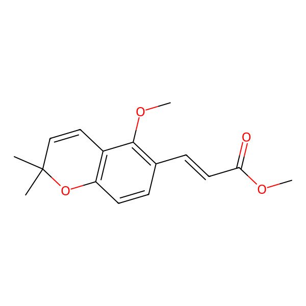 2D Structure of Methyl 3-(5-methoxy-2,2-dimethylchromen-6-yl)prop-2-enoate 2D Structure of Methyl 3-(5-methoxy-2,2-dimethylchromen-6-yl)prop-2-enoate