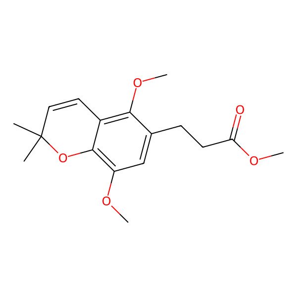 2D Structure of Methyl 3-(5,8-dimethoxy-2,2-dimethylchromen-6-yl)propanoate