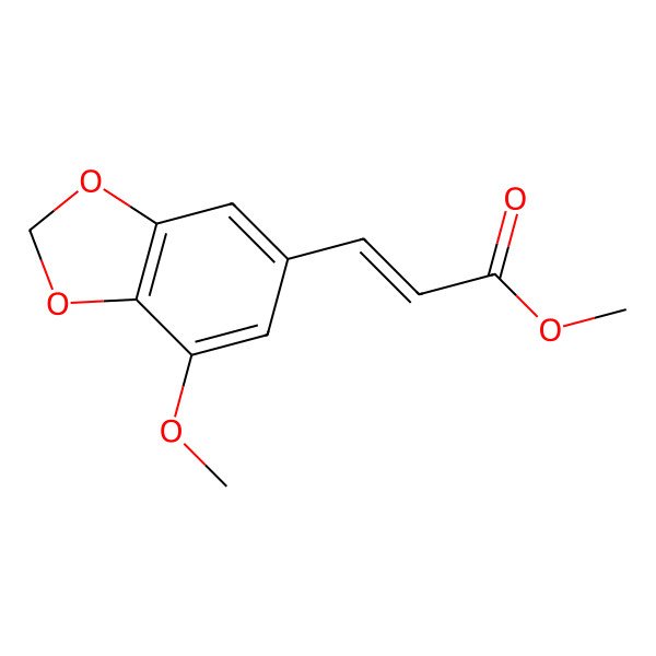 2D Structure of Methyl 3-(7-methoxy-1,3-benzodioxol-5-yl)prop-2-enoate