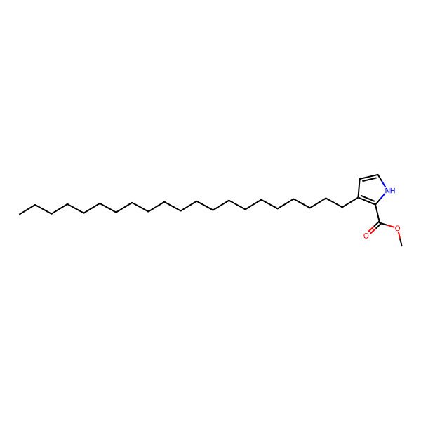 2D Structure of methyl 3-henicosyl-1H-pyrrole-2-carboxylate