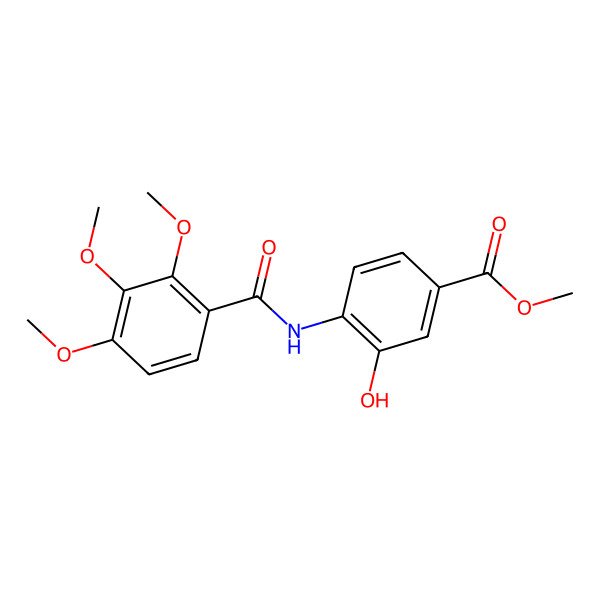 2D Structure of Methyl 3-hydroxy-4-[(2,3,4-trimethoxybenzoyl)amino]benzoate