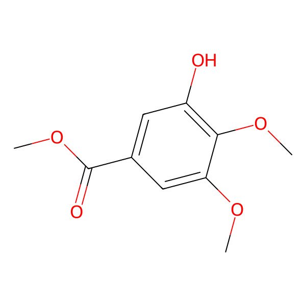 2D Structure of Methyl 3-hydroxy-4,5-dimethoxybenzoate