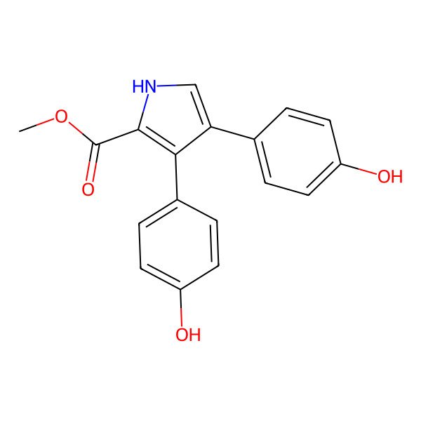 2D Structure of methyl 3,4-bis(4-hydroxyphenyl)-1H-pyrrole-2-carboxylate