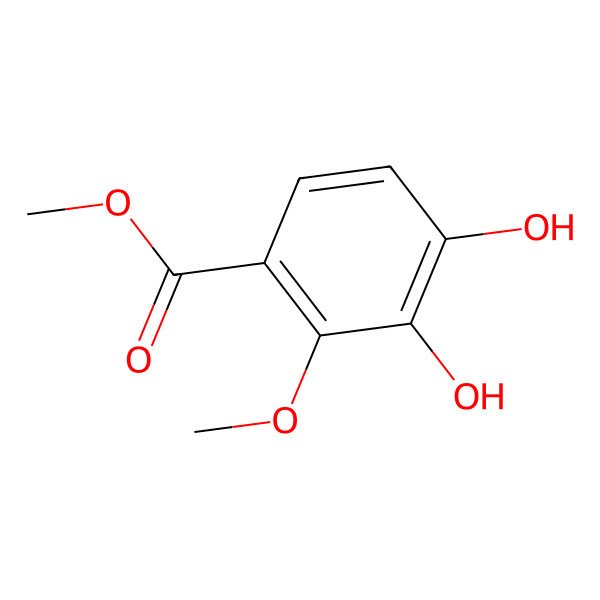 2D Structure of Methyl 3,4-dihydroxy-2-methoxybenzoate