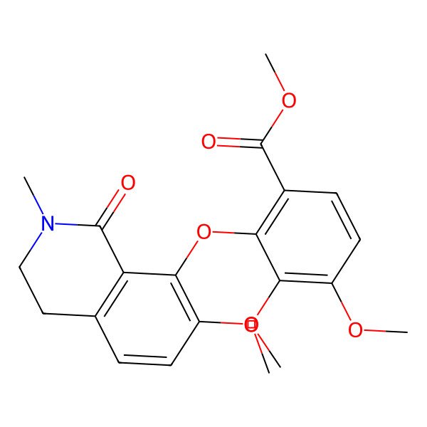 2D Structure of Methyl 3,4-dimethoxy-2-[(7-methoxy-2-methyl-1-oxo-3,4-dihydroisoquinolin-8-yl)oxy]benzoate