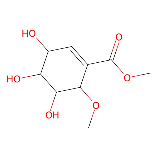 2D Structure of Methyl 3,4,5-trihydroxy-6-methoxycyclohexene-1-carboxylate
