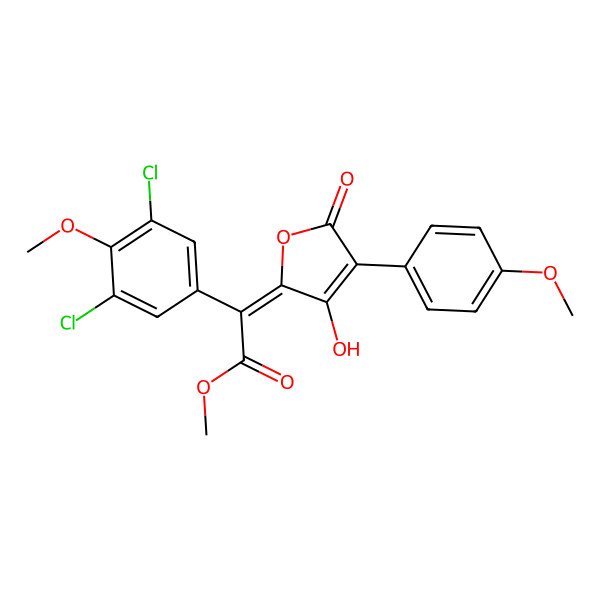 2D Structure of Methyl-3',5'-Dichloro-4,4'-Di-O-Methylatromentate