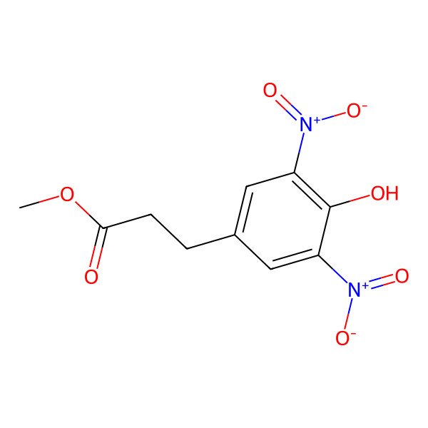 2D Structure of Methyl 3-(4-hydroxy-3,5-dinitrophenyl)propanoate
