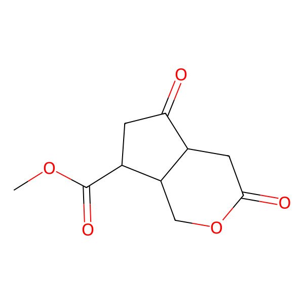 2D Structure of Methyl 3,5-dioxo-1,4,4a,6,7,7a-hexahydrocyclopenta[c]pyran-7-carboxylate
