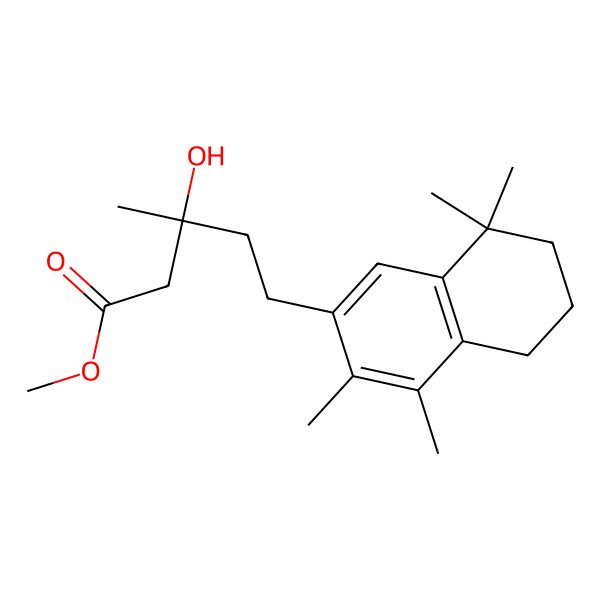 2D Structure of methyl (3S)-3-hydroxy-3-methyl-5-(3,4,8,8-tetramethyl-6,7-dihydro-5H-naphthalen-2-yl)pentanoate
