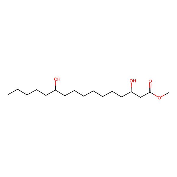 2D Structure of methyl (3S,11S)-3,11-dihydroxyhexadecanoate 2D Structure of methyl (3S,11S)-3,11-dihydroxyhexadecanoate