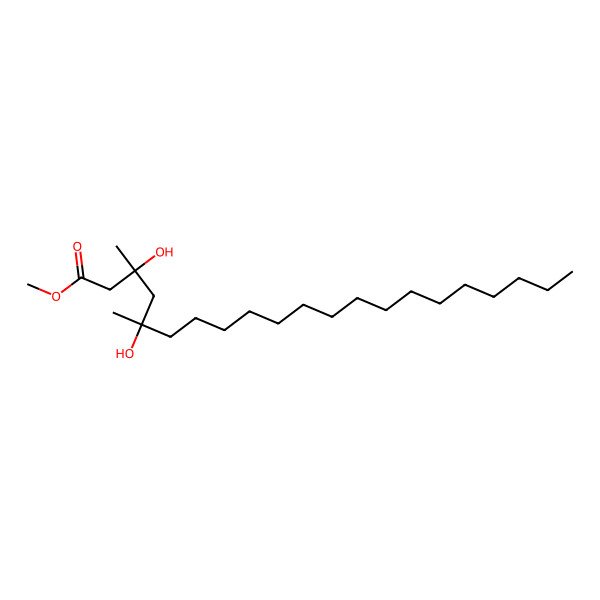 2D Structure of methyl (3S,5R)-3,5-dihydroxy-3,5-dimethylhenicosanoate